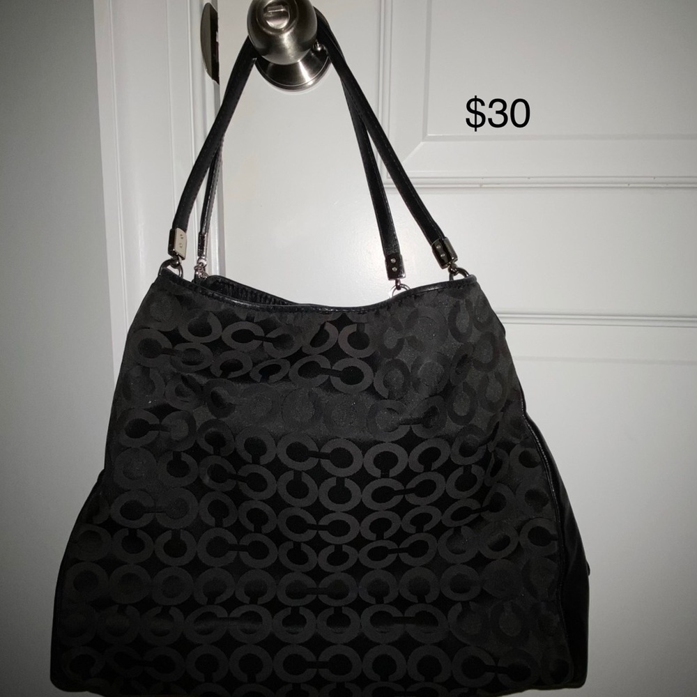 Black coach bag like new
